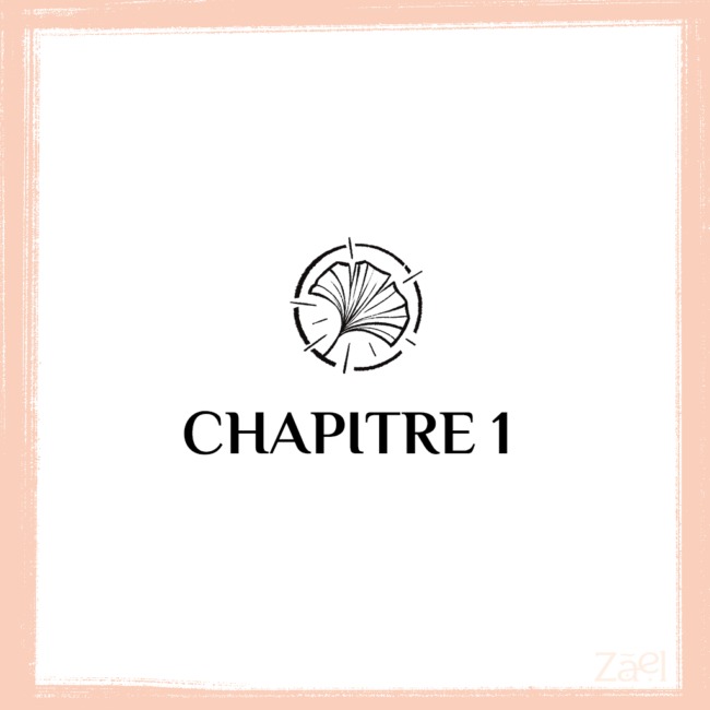 Ornement de chapitre composé d'une feuille de ginko entourée d'un cercle