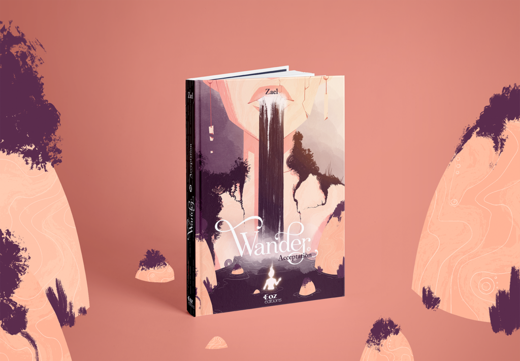 Mockup du tome 3 de la trilogie Wander nommé Acceptation
